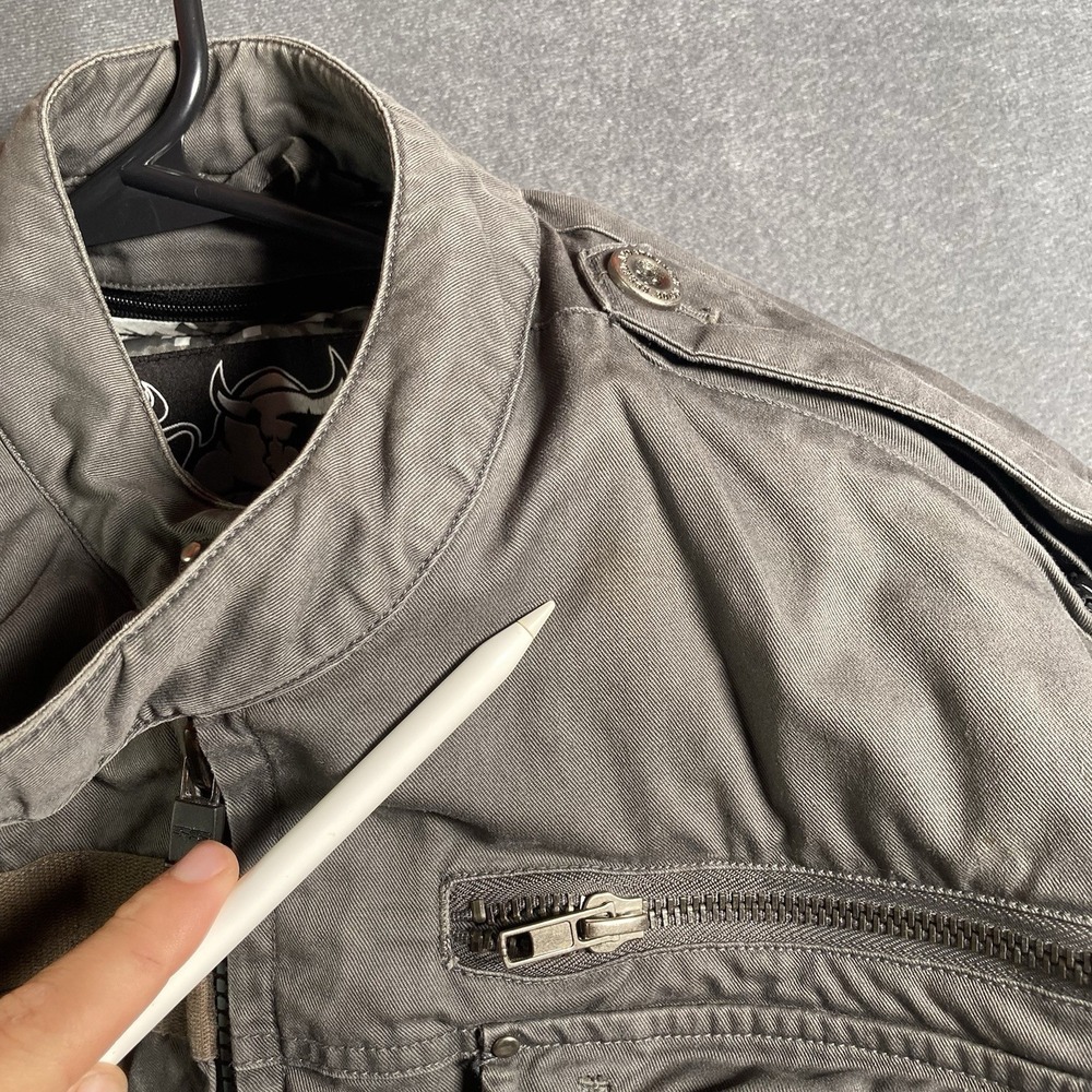 Speed & Strength Utility Motorcycle Army Tactical Jacket Coat Mens M Gray - Picture 6 of 10